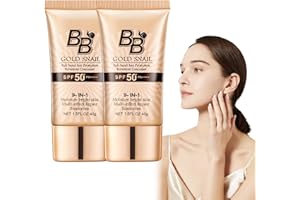 NURVIDIS BB Cream, Sun Cream Face Protect Cream, Tinted Day Cream With SPF 50, Moisturising Tinted Moisturiser, Create Beautiful Makeup For You, Not Afraid Of The Sun, 2pcs (Ivory White)