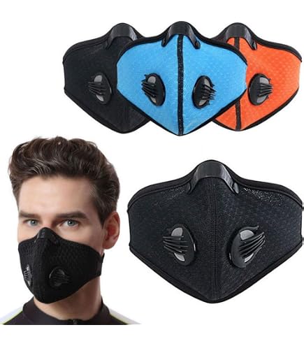 Masque Anti-Pollution BEAHING - Filtre PM2.5, Charbon Activé - Pour Course, Vélo, Moto - Respirant, Réglable