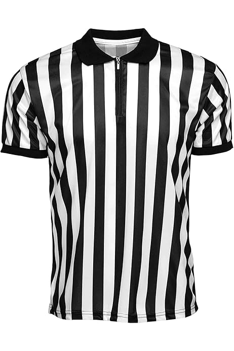 Costume Da Arbitro Uomo Bianco-Nero - Camicia A Maniche Corte E Pantaloni, Taglia M - Foto 2