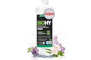 ‎BIOHY BiOHY Bodenreiniger für alle Wischroboter mit Frühlingsduft (1l Flasche) | Schaumarm & Streifenfrei | Reinigungsmittel Konzentrat für alle Böden