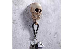 Arola Gancho de pared con forma de calavera para llaves, soporte de pared decorativo, organizador para el baño, para el hogar y la cocina, 2 unidades