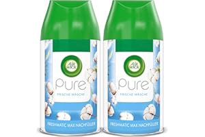 ‎AIR WICK Air Wick Freshmatic Max Raumspray DUO PURE – Nachfüller für den Air Wick Freshmatic Max – Duft: Frische Wäsche – 2 x 250 ml Nachfüller