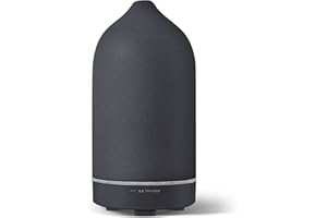 ‎JESMAY JESMAY Aroma Diffuser für Ätherische Öle 120ml, Premium Ultraschall Diffuser Keramik Luftbefeuchter, Raumduft Duftöl Diffuser mit LED BPA-Frei für Schlafzimmer Büro Spa(Schwarz)