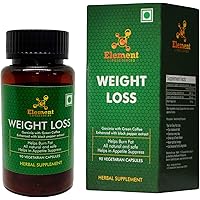 Element Lifesciences Natural Weight Loss GarciniaCambogia with green coffee beans and black pepper - 90 Veg Capsules