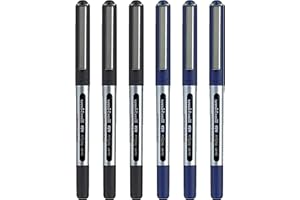 Uni-ball Eye Micro Ub-150 długopis żelowy - 0,5 mm - opakowanie 6-3 x czarny, 3 x niebieski