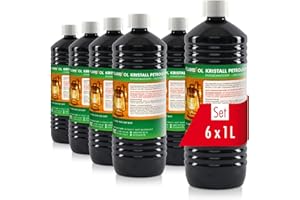 Höfer Chemie FLAMBIOL Gereinigtes Petroleum 6 x 1 L Heizöl - Entaromatisierte Qualität - Für Campingheizung, Petroleumlampe & Grillanzünder - Rußfreie Verbrennung