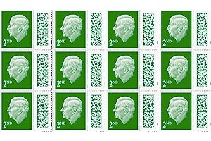 ASHNIX King Charles III 2nd Class Stamp UK (12 Pack) | QR Barcoded Self Adhesive | Postage Stamps for Standard Mail | Book of Stamps | Stamps Online | UK Letter Postage Stamps