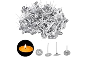 ALLAVA 100 Stück Kerzendocht 26mm Lang, Dochte für Teelichter,Teelicht Dochte, Kerzendochte für Kerzen, Teelichter Docht Herausnehmbar, Kerzendocht Kaufen, Dochte für Kerzen Gießen, Kerzen Dochten