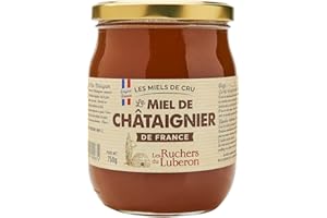 Les Ruchers du Luberon - Miel de Châtaignier 750 g - Miel de Cru Francais - Naturel - Non Filtré - Naturellement Cristallisé