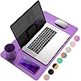 YSAGi Desk Mat, Mouse Pad,Waterproof Desk Pad,Large Mouse pad for Desk, Leather Desk Pad Large for Keyboard and Mouse,Dual-Sided Mouse Mat for Office (23.6" x 13.7", Aconite Violet+Eosine Pink)