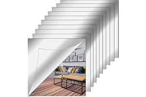 Relota 10 sztuk lustrzane naklejki ścienne 20×20 cm