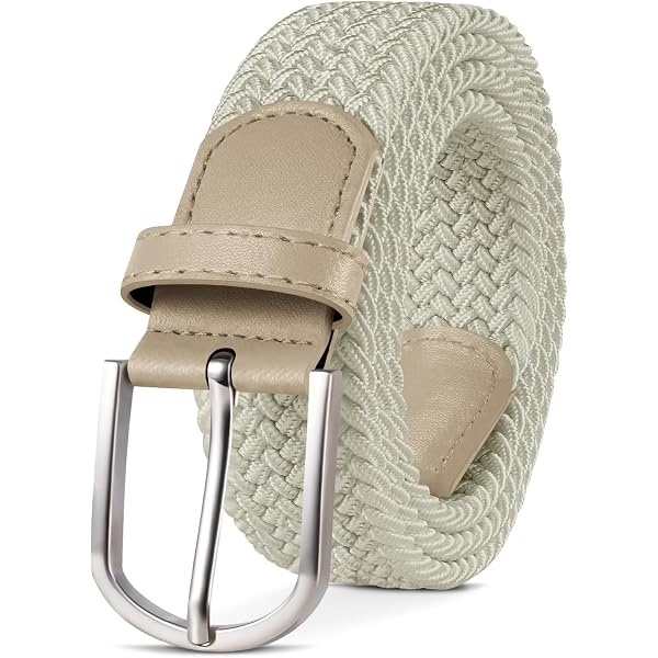 Ceinture Tressée Élastique PIERROT Made In France – Confort Étirable 105-120 Cm, Boucle Acier & Cuir, Artisanale Homme