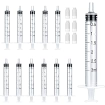 16x 30ml Spritzen Steril Einzeln Verpackt – Mit Skala, Gummikolben, Wiederverwendbar!