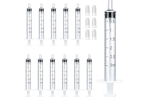 MOOSHY 20 Stück 3ml Spritze Kunststoff Spritzen mit Deckel Sterile Kolostrum Spritzen Set ohne Nadel zum Füttern, Flüssigkeitsspritze für Kleber, Tinte, Motoröl, Neugeborene Tierfütterung Lab