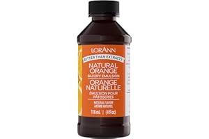 LorAnn Bakery Emulsion Orange Backemulsion Lebensmittelaroma Ideal zum Backen von Kuchen Keksen Plätzchen und für Füllungen wie Zuckerguss und Desserts - 118ml