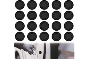 NTYUO 20PCS Car Door Bumper Protection Pads, Car Door Shock Absorber, Anti-Collision Gasket, Vehicle Gate Shock Damping Spacers, Vehicle Gate Collision Avoidance Slam Stopper Shockproof Cushion (Black)