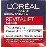 L'Or&eacute;al Paris Revitalift Laser Day Cream with Hyaluronic Acid, Triple Action Anti-Aging Face Cream, Firms Skin and Reduces Wr