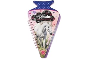 Tapirella Schultüte Kratzblock Kinder, Pferde, 8 Kratzbilder, 4 Zauberseiten, 2 Stickerseiten, 1 Kratzstift, Einschulung, 1. Klasse, Schulanfang von Lutz Mauder Verlag
