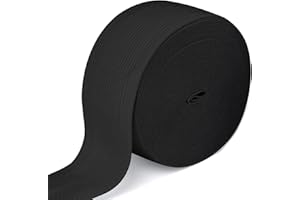 QIKAARA 10 Meter Gummiband Schwarz 60 mm Breit Gummibänder Nähen dick Hosengummi Elastische Band gummizug Gummilitze stoffband zum Nähen sewing elastic band für DIY Handwerk, Kleidung (10 M-6 cm Schwarzer)