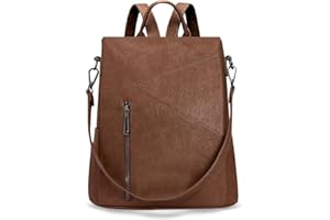 HUA ANGEL Moda Mochila Convertible Bolsa de Hombro 2 In 1 Mujer Antirrobo PU Cuero Bolsa de Damas Impermeable Ligero para Vida Diaria Viajes Ciclismo Compras Escuela