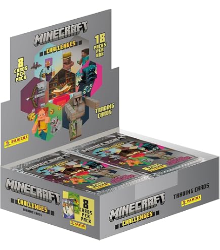 Panini Minecraft Mega Box - Official Trading Cards, 72 Cards per Box - Galactic Toys