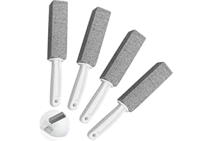 ANZOAT 4 Stück Bimsstein Reinigungs mit Griff, Bimsstein Toilettenreiniger für Bürsten Flecken und Hartem Wasser,Cleaning Block WC,Putzstein für Fußpflege Toilette, Küche,Bad,Pool,Haushalts-Reinigung