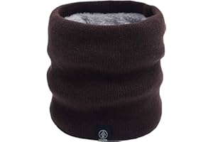 TRABIG Szalik z polaru, męski, zimowy, elastyczny szal kominowy, szal z dzianiny, podszewka polarowa, wielofunkcyjna chusta ocieplająca kark, chusta na szyję, dla mężczyzn i kobiet, na narty, rower,