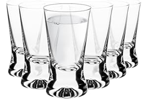 Krosno Vodka Glasses X-line, Set of 6 Glasses, 25 ML, Collection X-Line, Vodka, Aperitivo and Spirits Glasses for Parties and Home Use, Dishwasher Safe, Made in Europe