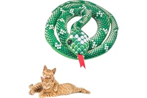 Andiker Giocattolo per Gatti con Erba gatta 31 in Lungo Serpente Erba gatta Giocattolo con Suono Crinkle, Giocattolo interattivo, Giocattolo di peluch