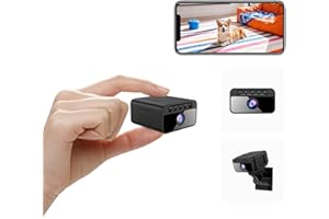 AOBOCAM Mini Telecamera WiFi Interna 4K, Videocamera Sorveglianza per Casa con Visione Notturna, 5 Ore Autonomia, Notifiche Movimento Istantanee, Doppia Memoria SD/Cloud, Controllo Remoto Con App (Black 1)