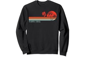 SANTA CRUZ RETRO VINTAGE DESIGNS Santa Cruz California Retro Vintage Sunset Beach 70s 80s Sweatshirt
