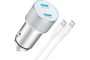 ‎MATAUMAHI MatauMahi Ładowarka Samochodowa USB C 40W z Kabel Typu C, Gniazdo USB C 2-Portowy w Zapalniczce Samochodowej, Adapter USB C 12-24V do Szybkiego Ładowania, Kompatybilny z Telefonami, Tabletami i Innymi