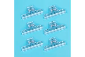 HILERPUNK 6 Stück Kunststoff-Musikbuch-Clip,Notenblatt-Klammer,Notenblatt-Klammer,Notenseitenhalter,für Klavier, Gitarre, Violine,Spielinstrumente und Lesebücher-Musiknoten Muster