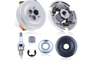 Mtanlo Tambor de embrague (3/8" 6 dientes) con juego de embrague para Stihl MS171, MS181, MS211, MS171C, MS181C, MS211C Pieza de repuesto de motosierra 1139160 2000 Bujía