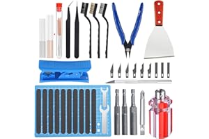 SOOWAY 36 Stk 3D Drucker Toolkit Beinhaltet Werkzeug entfernen, Reinigungswerkzeug, Schleif- und Hot-End-Demontagewerkzeug 3D-Druckzubehörsätze 3D-Modell Werkzeuge Für den 3D-Druck