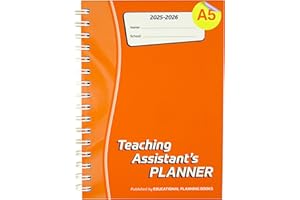 Educational Planning Books–Teaching Assistant’s Planner 2025-26 Teacher Planner & Academic Diary for Teaching Assistants Dated Week-to-View A5 Teacher Notebook Essential Teacher Supplies–Orange(TAP-O)