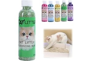 ASPUIC 250ml Cat Litter Box Deodorant,Natural Deodorizer Freshener for Cats,Lasting Odour Eliminator for Cat Litter,Pet Friendly Cat Urine Odour Remover,Low Dust Air Freshener and Stain Remover(Apple)