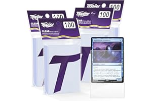 TIOPLIOR 400 Counts Card Sleeves,Soft Penny Sleeves for Trading Cards,Clear Plastic Card Protectors Fit for MTG,TCG,Baseball,Football,Sports,Game Cards