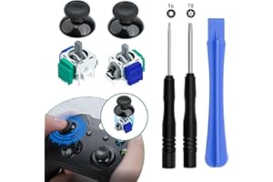 Tolesum Kit De Reemplazo Analógico Para Joystick Tmr Effect Para Mando Xbox Series X/S, Xbox One Y Xbox One X/S Con Herramientas De Reparación (Se Requiere Soldadura) – Negro