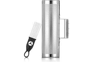 Yaoliucp Acier Inoxydable Guiro Shaker | Instrument Guiro, Percussion Guiro en Acier Inoxydable, Musicales Instrumentos Para Adultes, Instruments Guiro, avec grattoir et poignée Ergonomique 3x10