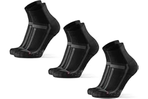 ‎DANISH ENDURANCE DANISH ENDURANCE 3 Paar Quarter Laufsocken,Knöchelhohe Sportsocken für lange Distanzen, Leichte Kompression, Atmungsaktiv & Gepolstert, Schweißableitend, Unisex, Damen & Herren