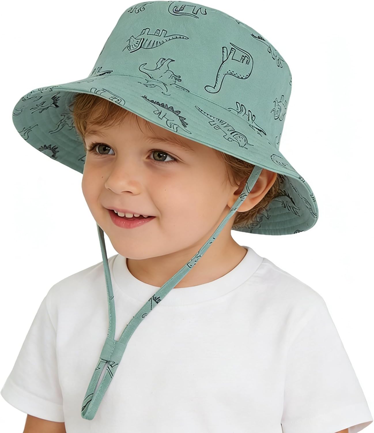 YMYDYFC Baby Sun Hat Toddler Summer UPF 50+ Sun Protection Baby Boy Hats Beach Hats Dinosaur Bucket for Baby Girl Adjustable Kid Cap