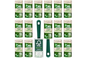 ‎TODAY Today Eco - Fusselrolle 16 Rollen + Deckel + 2 Abroller 95% recyceltes Material - Fusselrolle Tierhaare Easy-Peel - Geeignet für Haare, Staub, Kleidung, Tierhare