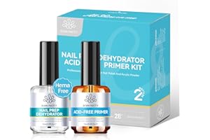 Born Pretty Nail-Primer Vernis Semi Permanent avec Déshydrateur Ongle Gel UV, Acrylic Nail Acid Free Nail-Primer Pro Bond Nail Prep Natural Dehydrate Bond Gel Nail Polish