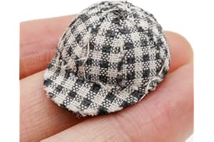 Odoria Gorra de béisbol en miniatura para casa de muñecas a escala 1/12, accesorios para casa de muñecas