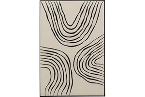 KARE Design Canvas Picture Artistic Bow, Black/Beige, Aesthetic, Abstract Canvas Wall Art, Room Decor, Home Decoration, Framed Artwork for Living Room, Bedroom, Hallway, 70x110 cm (HxW)