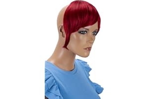 ‎CAISHA CAISHA by PRETTYSHOP Pony Clip In Extensions Stirnfransen Haarteil Haarverlängerung Intensivrot F11-2