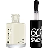 Rimmel London 60 Seconds Super Shine Nail Polish, 703 White Hot Love, 8 ml