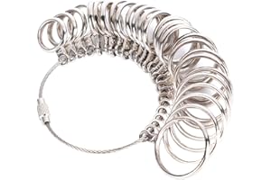 NUTTDOO Ring Sizer UK Gauge Set,Finger Sizing Measuring Tool for Women Men,Ring Measurement Scales Kit Tools