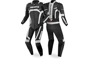 ‎BOGOTTO Bogotto Misano 2-Teiler Motorrad Lederkombi, schwarz/weiß, 52